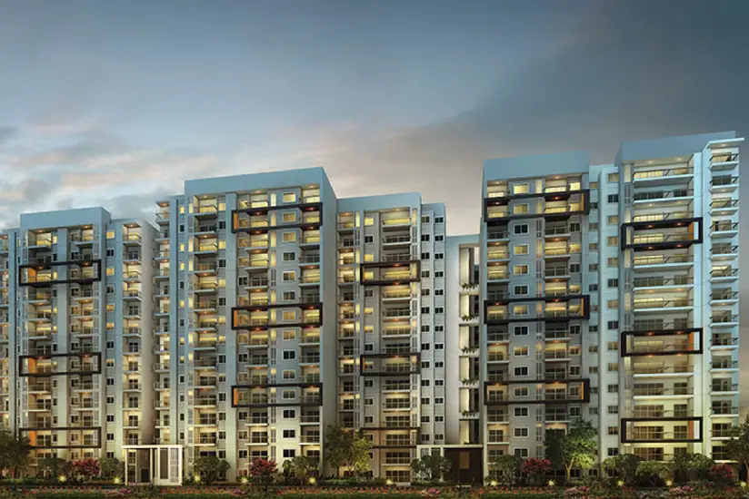 L&T Thanisandra Apartment main elevation hd picture by L&T Realty located at Thanisandra, Bangalore Karnataka